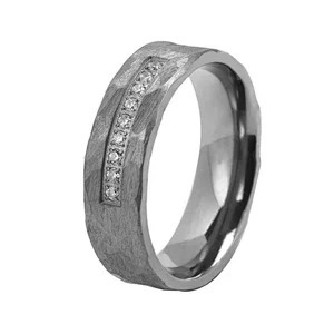Custom Pure Tantalum Ring Jewelry Round Edges 7mm Stone Setting