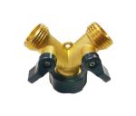 2 Way 3/4'' On Off Brass Y Valve Garden Irrigation Distributor
