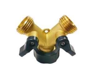 China 2 Way 3/4'' On Off Brass Y Valve Garden Irrigation Distributor wholesale