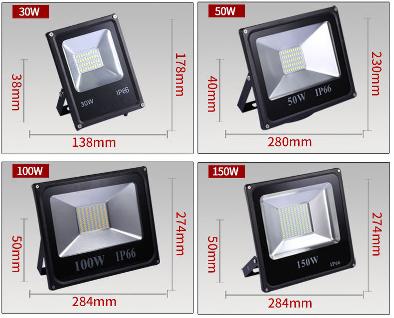 Ac Dc 12v 24v Cob Security Light , 100w Ip65 LED Flood Light Aluminum Alloy Shell