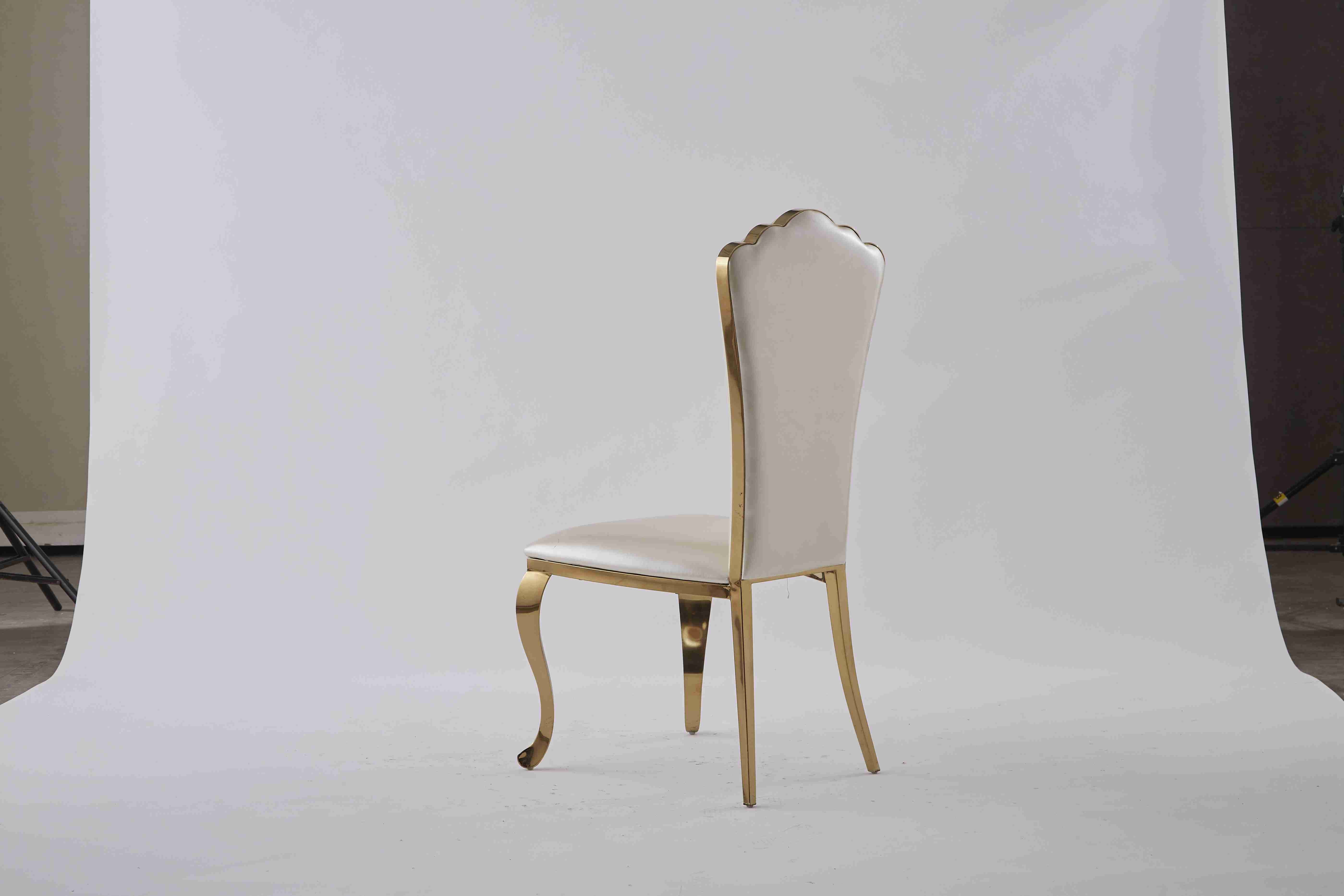 Stainless Steel Event Throne Wedding Banquet Chair Golden With Cushions