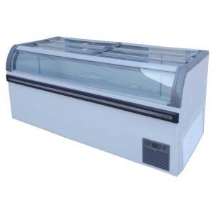 China Commercial Open Top Island Freezer With Glass Door For Supermarket wholesale