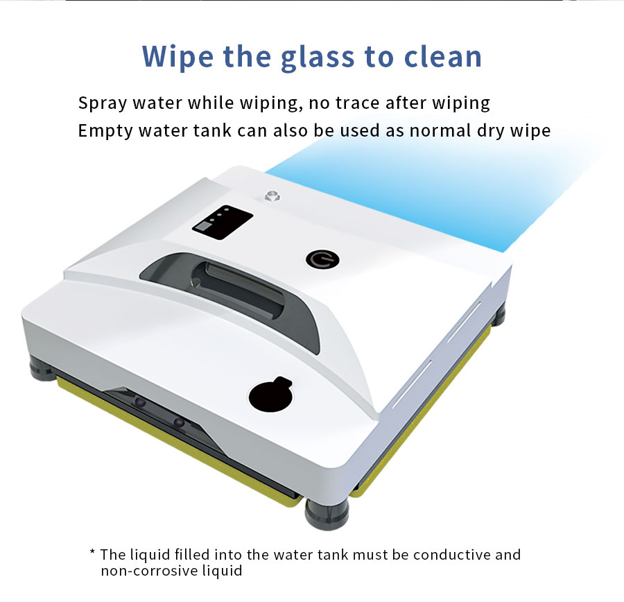 Rise Window Cleaning Robot Noise 65dB Cleaning Speed 3.5 Mins/m2 Household Vacuum US Plug