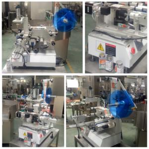 China Square Flat Semi Automatic Bottle Labeler No Wrinkles Convenient Adjustment wholesale