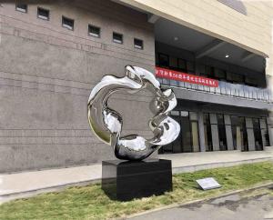 China Abstract Metal Circle Sculpture Western Art Size Customized Stainless Steel wholesale