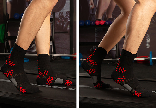 Terry Custom Cycling Socks Abrasion Resistant 3D Dots Crew Sport Socks