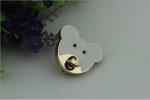 Hot production zinc alloy drip glue craft cute black & white bear decorative