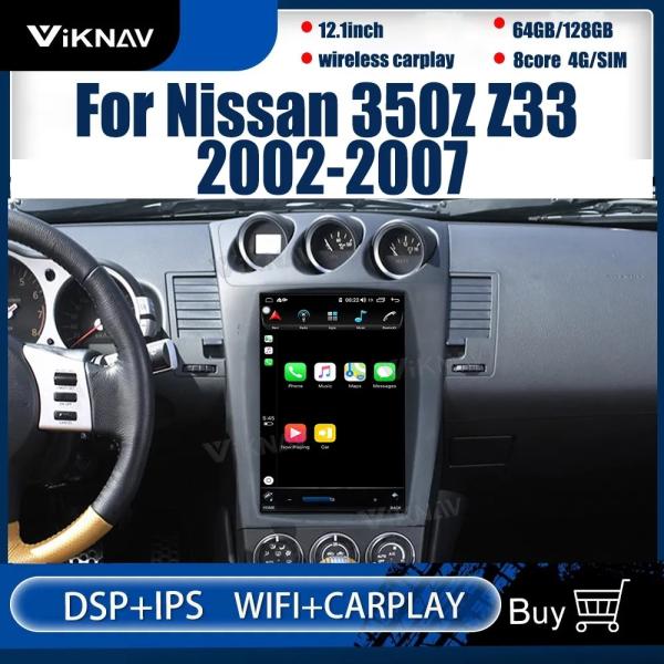 12.1 Inch Android Screen Car radio For 2002-2007 Nissan 305Z 128G Navigation GPS