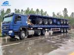 T700 Steel 40 Ton 3 Axle Flatbed Container Trailer