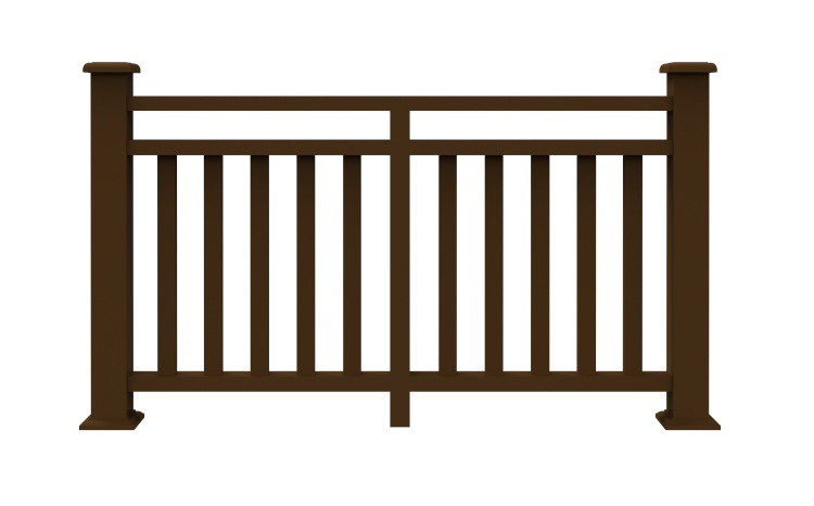 Fireproof WPC Fence Panel Wood Plastic Composite Interior Board Tan Protective Railing For Riverside 200x120cm