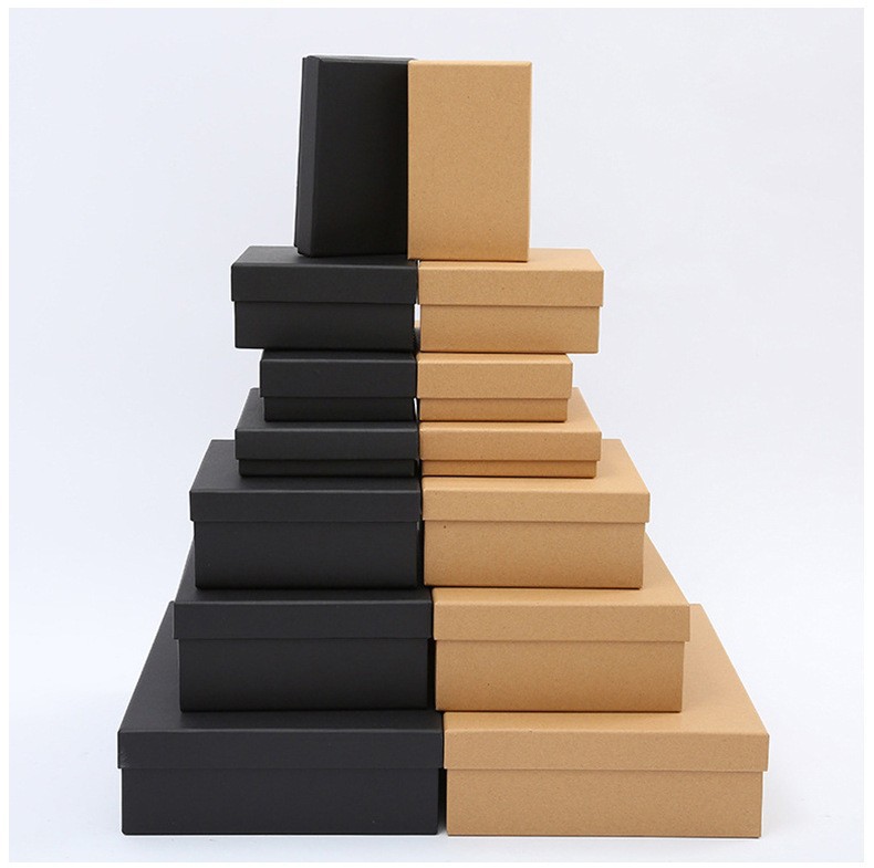 Square Custom Black Brown Shoe Clothing Underwear Gift Packaging Box With You Own Logo