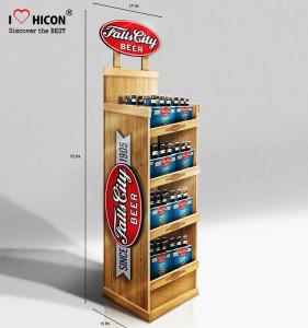 China 3 Seconds Catch Clients Wooden Beer Display Racks Wine Merchandising Displays wholesale