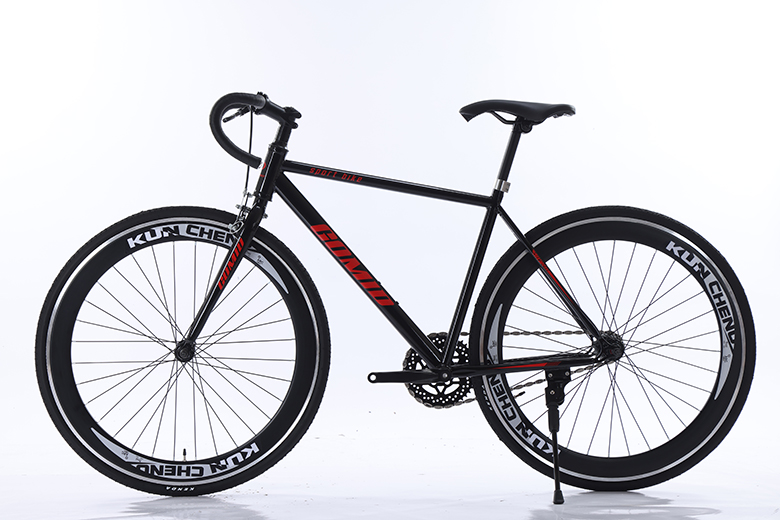 120kg Load Capacity GOMID Steel Frame Bisiklet Single Speed Fixed Gear Bike for Custom Track Racing Handlebar Steel Drop Bar