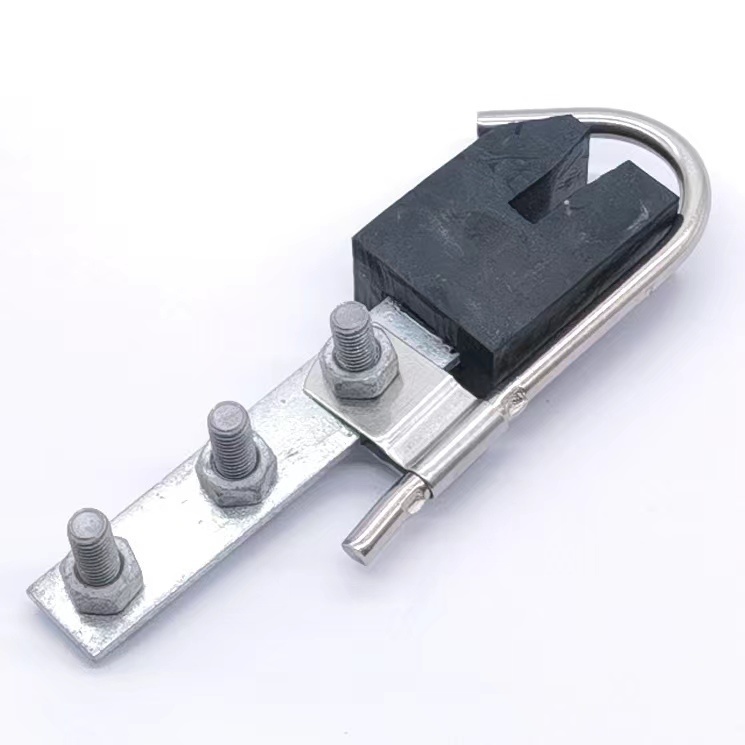 Round Type ADSS Optical Cable Fitting Fiber Optic J Hook Suspension Clamp