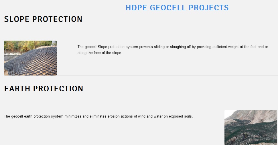 3D HDPE Geoweb Geocells For Erosion Control Slope Protection