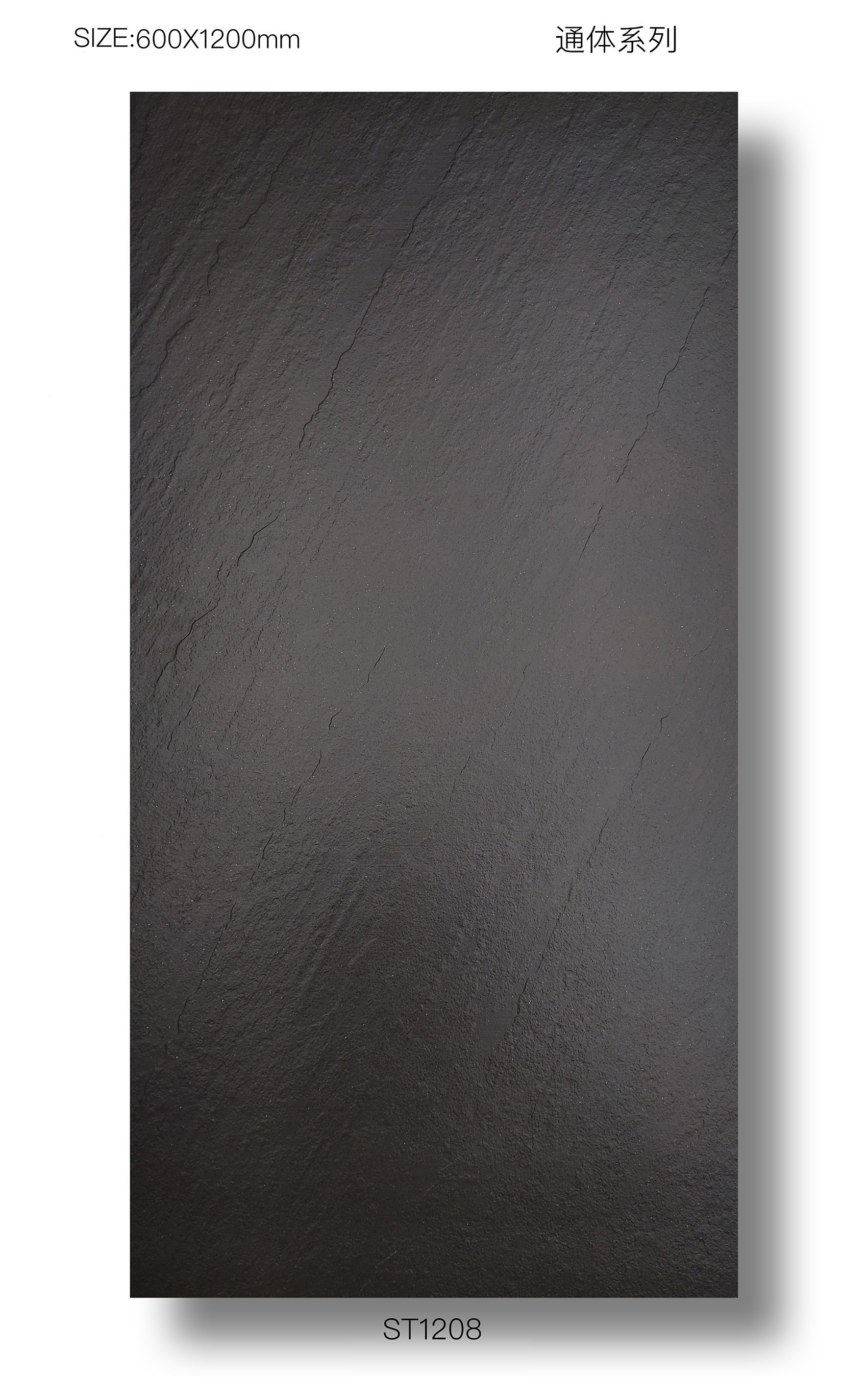 Dark Gray 1200x600mm Full Body Exterior Floor Retro Porcelain Tiles For Garden Moisture-Proof