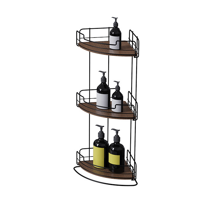 Multi-function Standing Type Iron Wire Bathroom Organizer Stainless Steel Shower Rack