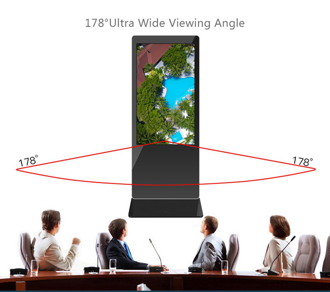 LCD 55 Inch Digital Signage Kiosk Android OS Freestanding Kiosk