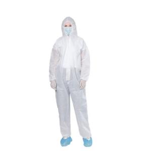 China Nonwoven S-4XL Disposable Protective Coverall Boiler Suits Without Foot Cover wholesale