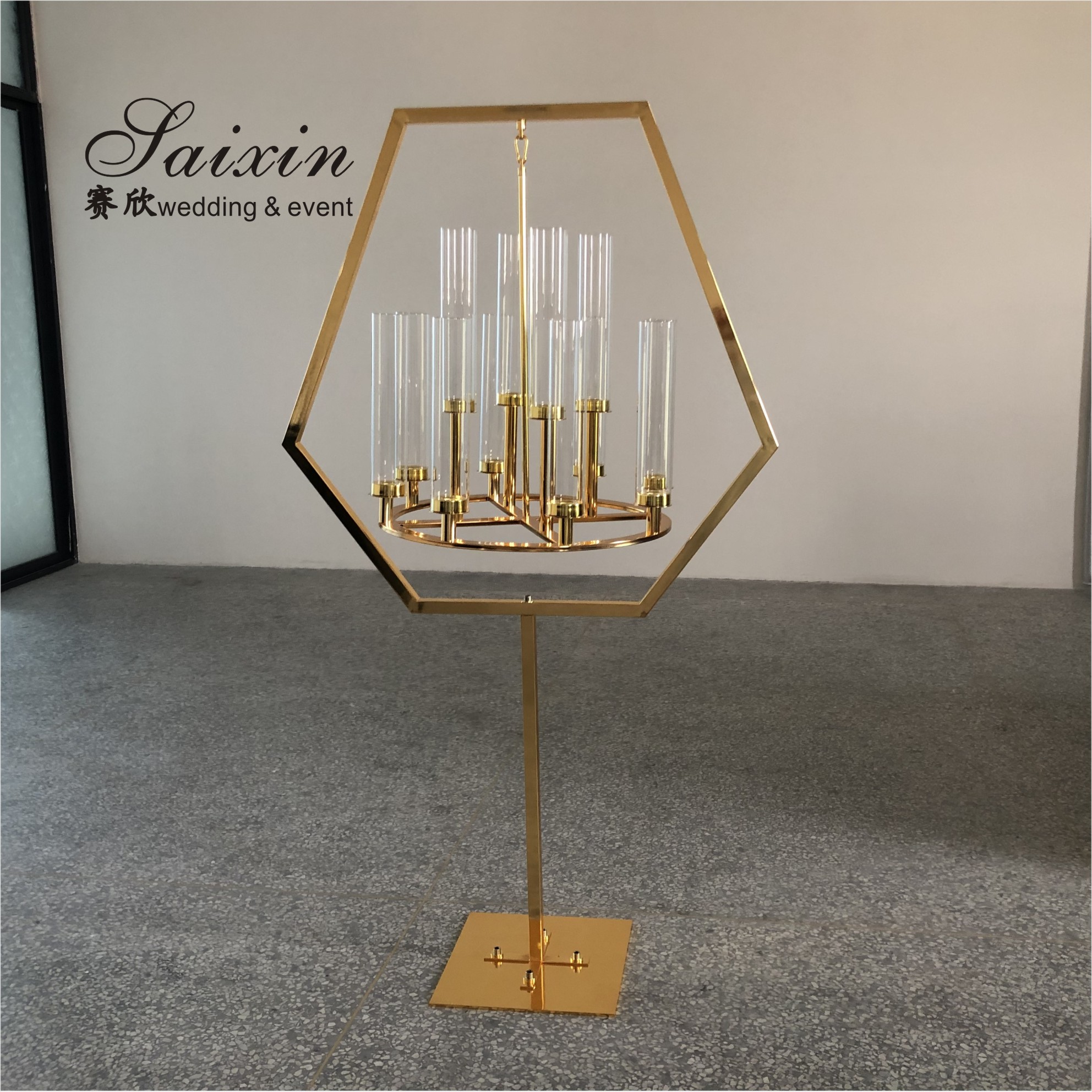 7 Arm 9 Arm Crystal Candelabra Glass Centerpieces Wedding 120CM