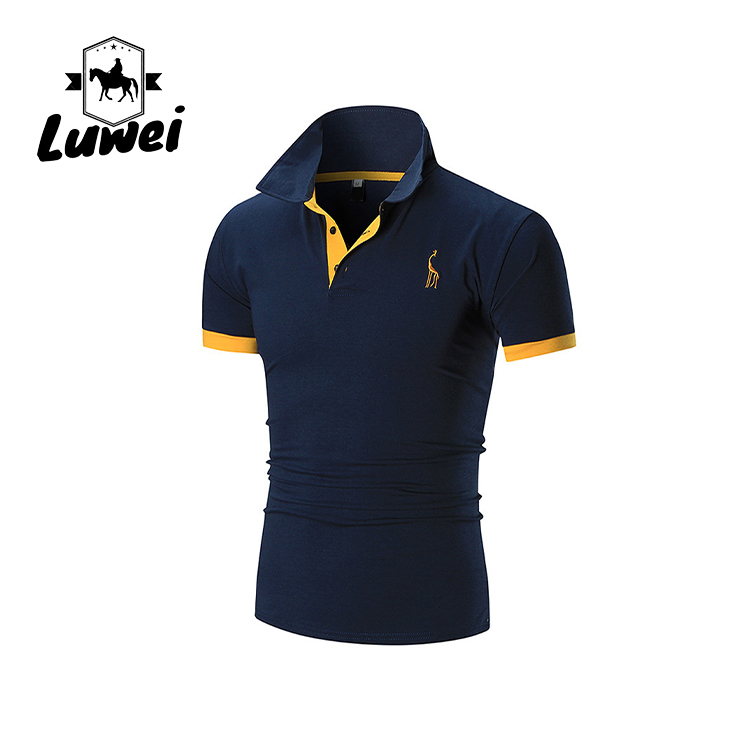 Slim Fit 100 Cotton Polo Shirts Quick Drying Outdoor Short Sleeve