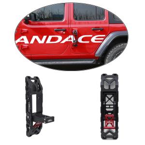 Off Road Aluminium Alloy Side Door Hinge Foldable Step Foot Pedal for Jeep Wrangler