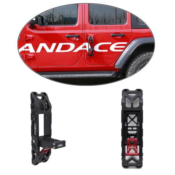 Off Road Aluminium Alloy Side Door Hinge Foldable Step Foot Pedal for Jeep