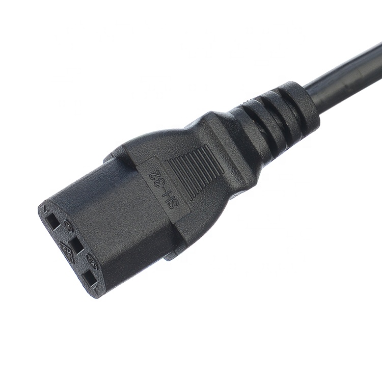 6-10A/250V Current/Voltage Rate IEC 320 C14 Male to 2*C13 Female Y Type Splitter Power Cord with C13 C14 Extension Cable