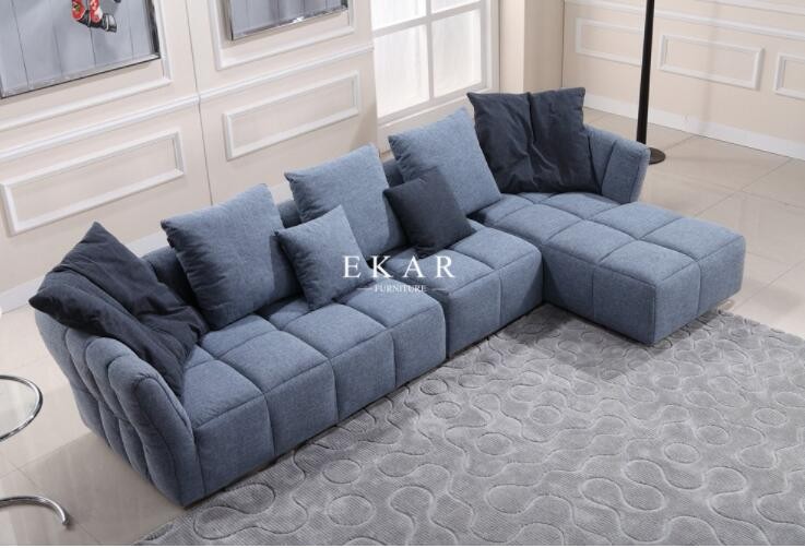 European Style Modern Leather Sectional L Shaped Sofa