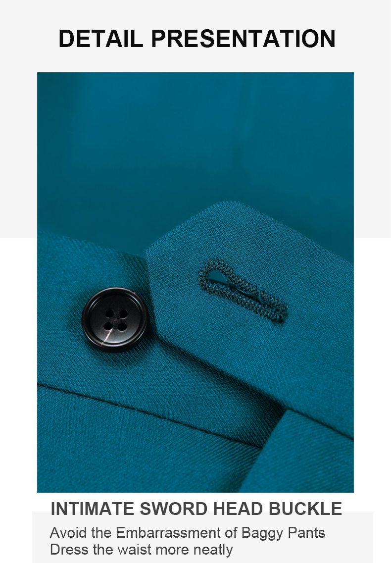 Customized Color Dark Green Business Pants Straight Regular Fit for Men Plus Size OEM