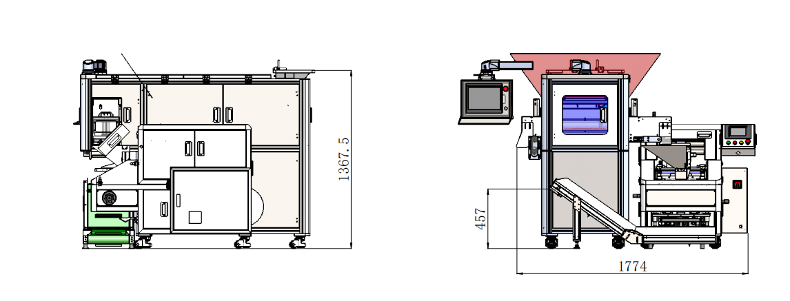 High Accuracy Vision Counting High Speed Counter For Plastic Parts