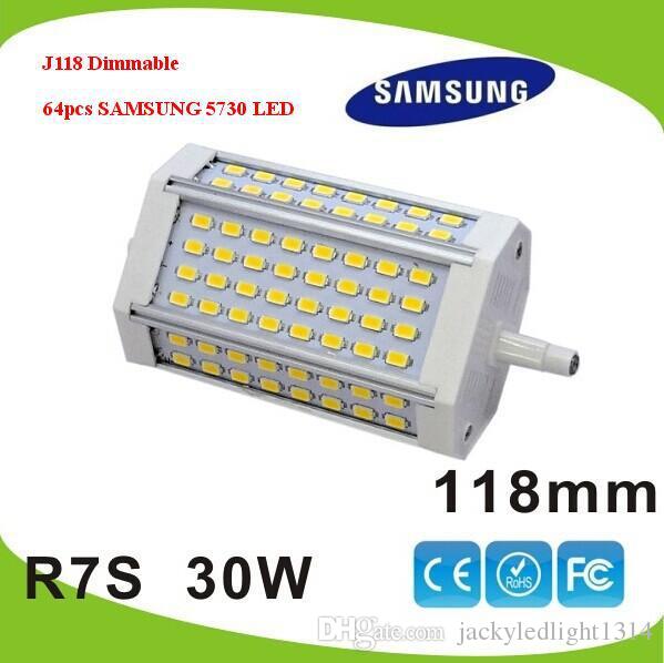 high power led R7S bulb 30W J118mm Dimmable led r7s light 220degree anglereplace halogen lamp AC85-265V ce rohs
