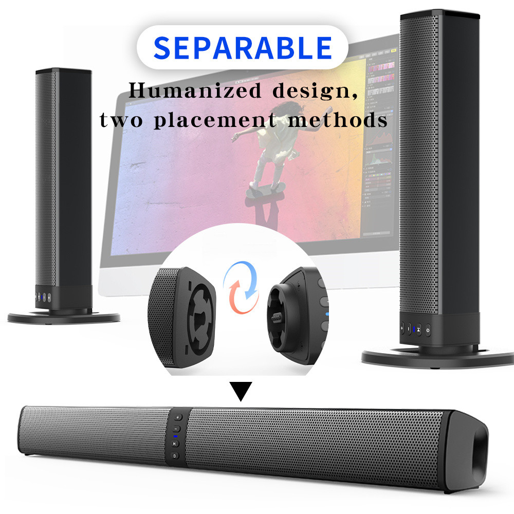 3.5mm Aux Inputs Outdoor Bluetooth Soundbar