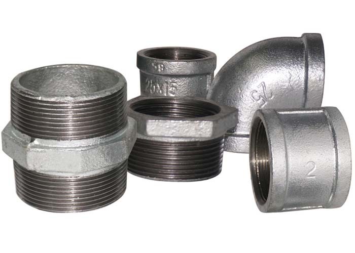 Galvanized Plumbing Malleable Iron Pipe Fittings 90 Degree Elbow For Construction Industry