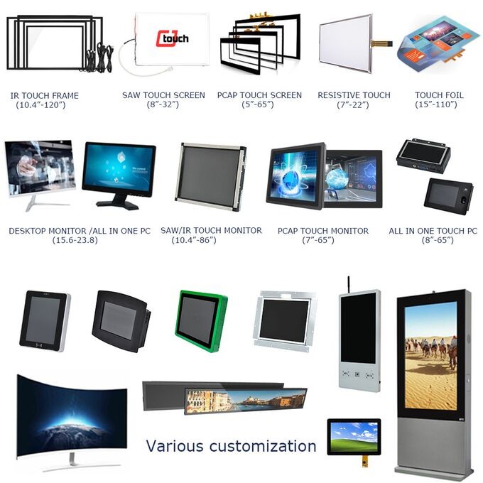 Dustproof 17 Inch Infrared Touch Monitor Screen For Kiosk Width 390mm