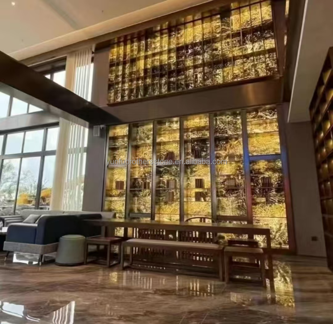 Ultra-Thin Backlit Stone Panels for Modern Style Indoor Decoration in Villa and Hotel