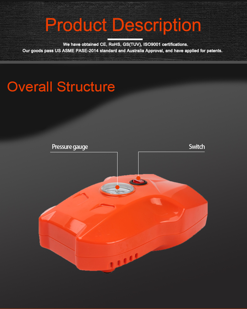 10A Car Tyre Inflator Pump , Portable Air Compressor Pump Digital Tire Inflator