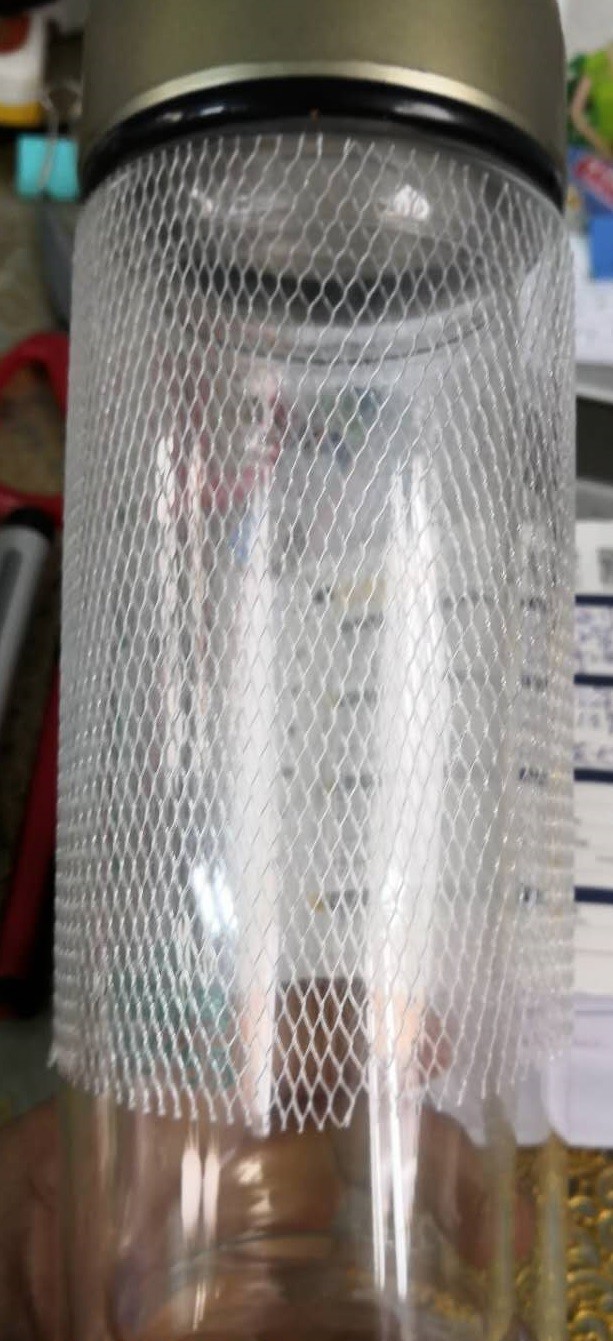 Transparent PE Mesh Protective Netting Sleeve 4CM 90 Mesh Reusable For Filter