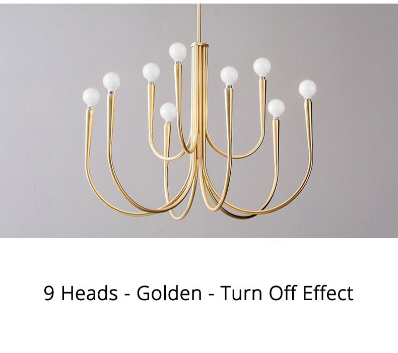 Retro Style Swoop Arm Chandelier Living Room Luxury American pendant lamp best lighting(WH-AP-570)