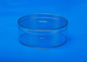China Transparent PET Plastic Jars Crown Lid Sealing Type Round Shape 80G wholesale