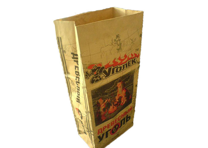 High Strength Heat Sealed Paper Bags Strong Load Capacity Barbecue Charcoal Bags