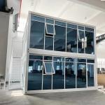 20FT/40FT Customized Glass Curtain Wall Steel Sandwich Panel Detachable