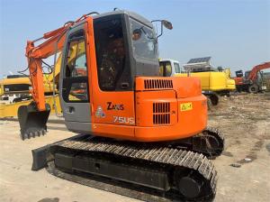 China Used Hitachi ZX75US Mini Excavator Used 7.5 Ton Hitachi ZX75 Mini Excavator Digger wholesale