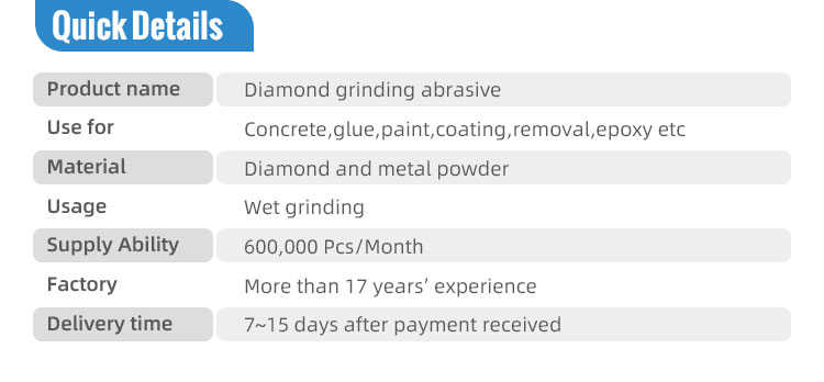 Diamond Grinding Tools Abrasive Segmented Grinding Block For Concrete Floor Grinding