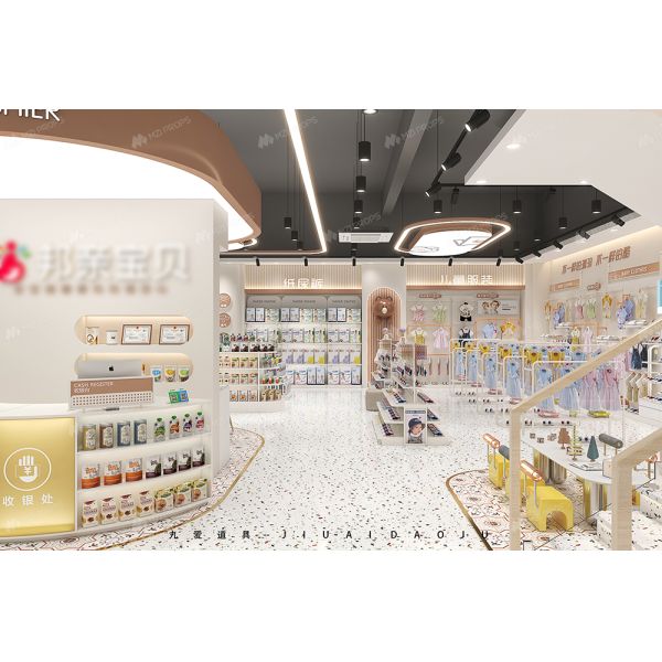 BBC001 Modern Minimalist Style baby shop shelves baby clothes shop decoration for baby store furniture