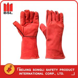 China SLG-SMT-24A goat split leather welding gloves wholesale