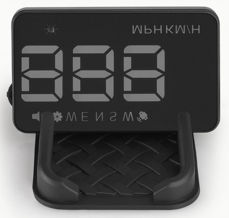 Ouchuangbo HUD 3.5 inch Car Head Up Display Windshield Projector Speedometer Overspeed - GPS Satellite 2 Dispaly Mode
