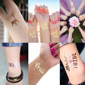 China Bride temporary gold tattoo wholesale