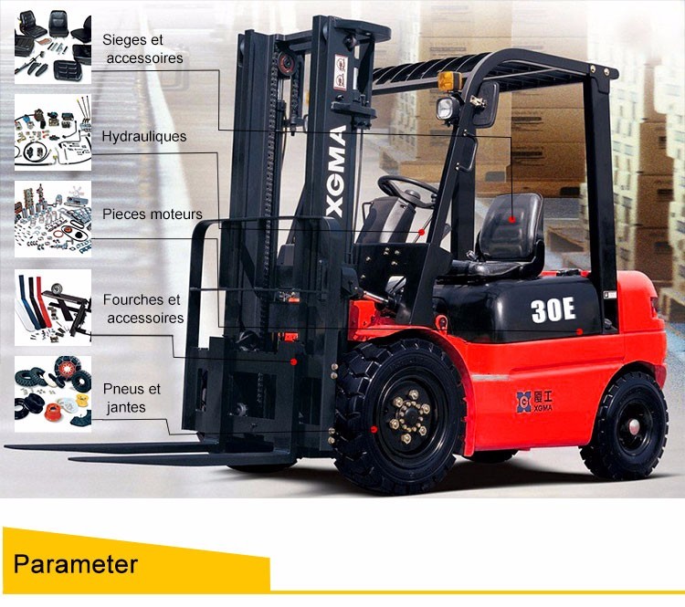 V Shape Counterweight 5 Ton Diesel Forklift XinChai 490BPG Long Service Time