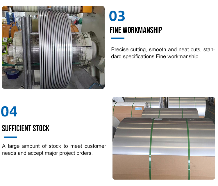 0.12-5mm 2B BA 8K Mirror SS Sheet Coil ASTM SS Strip Coil Cold Rolled 201 304L